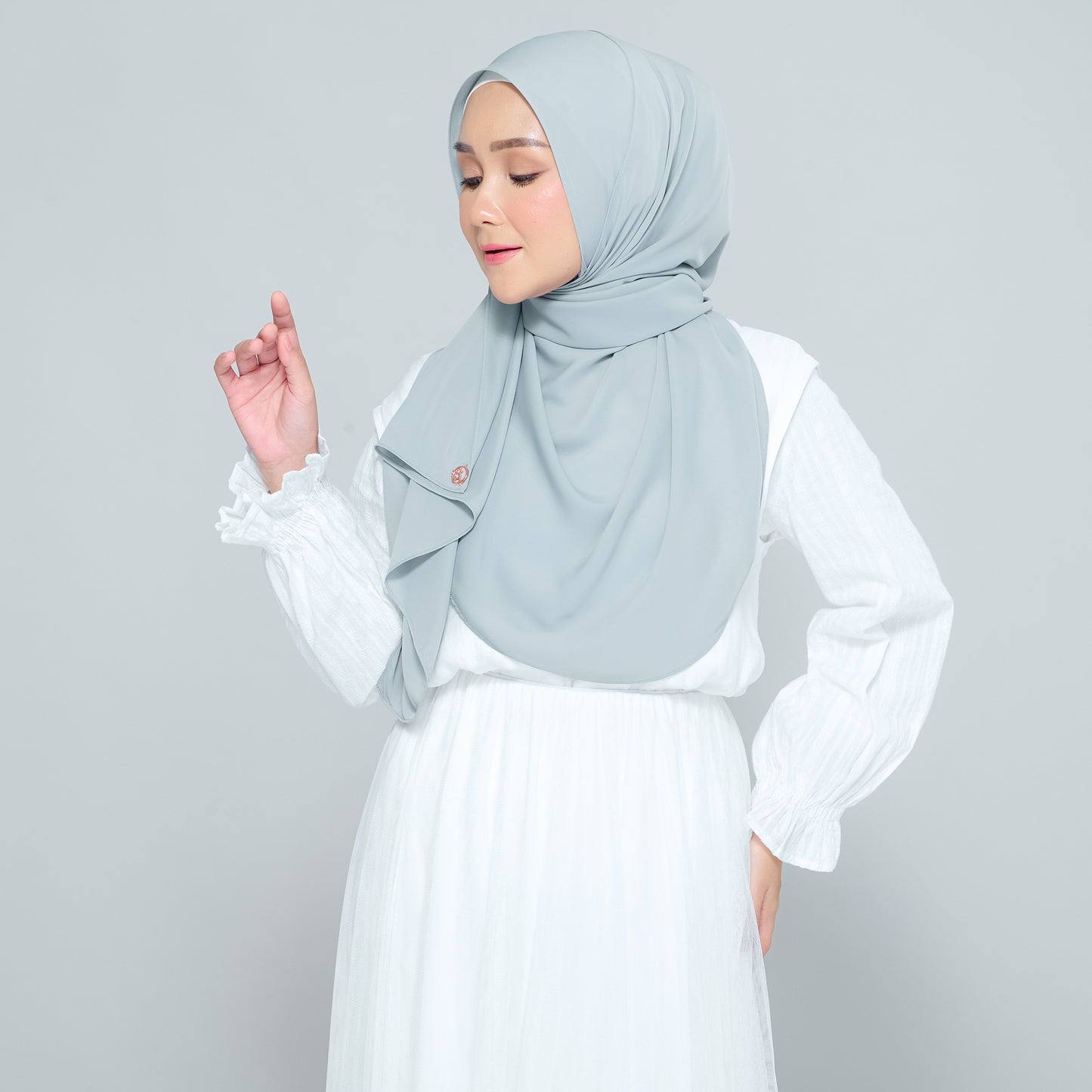 Semi-Instant Sarongje | Chiffon Silk in Earl Grey
