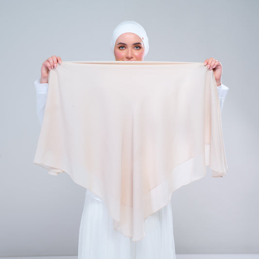 Instant Square Tag & Go l Cotton Voile in Light Beige