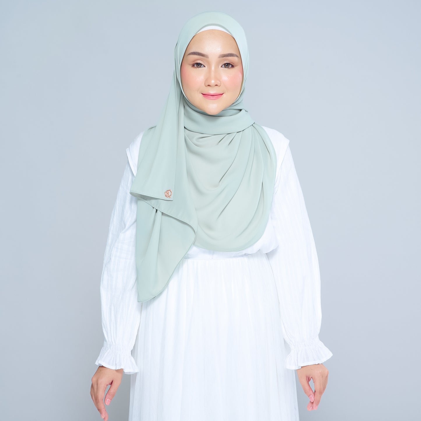 Semi-Instant Sarongje | Chiffon Silk in Matcha Green