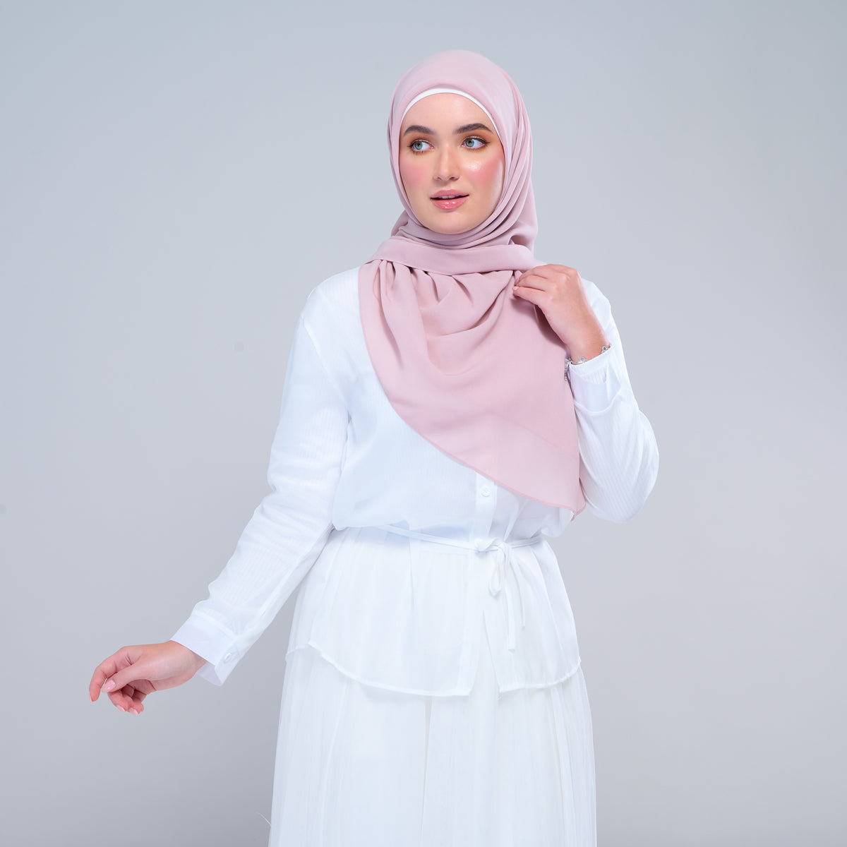 Instant Square Tag & Go l Cotton Voile in Nude Pink