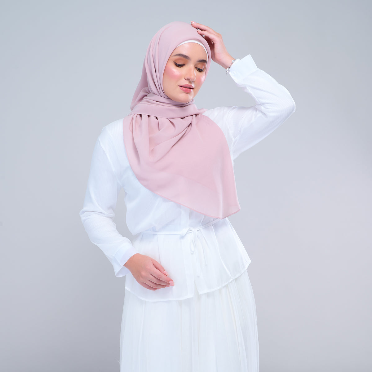 Instant Square Tag & Go l Cotton Voile in Nude Pink