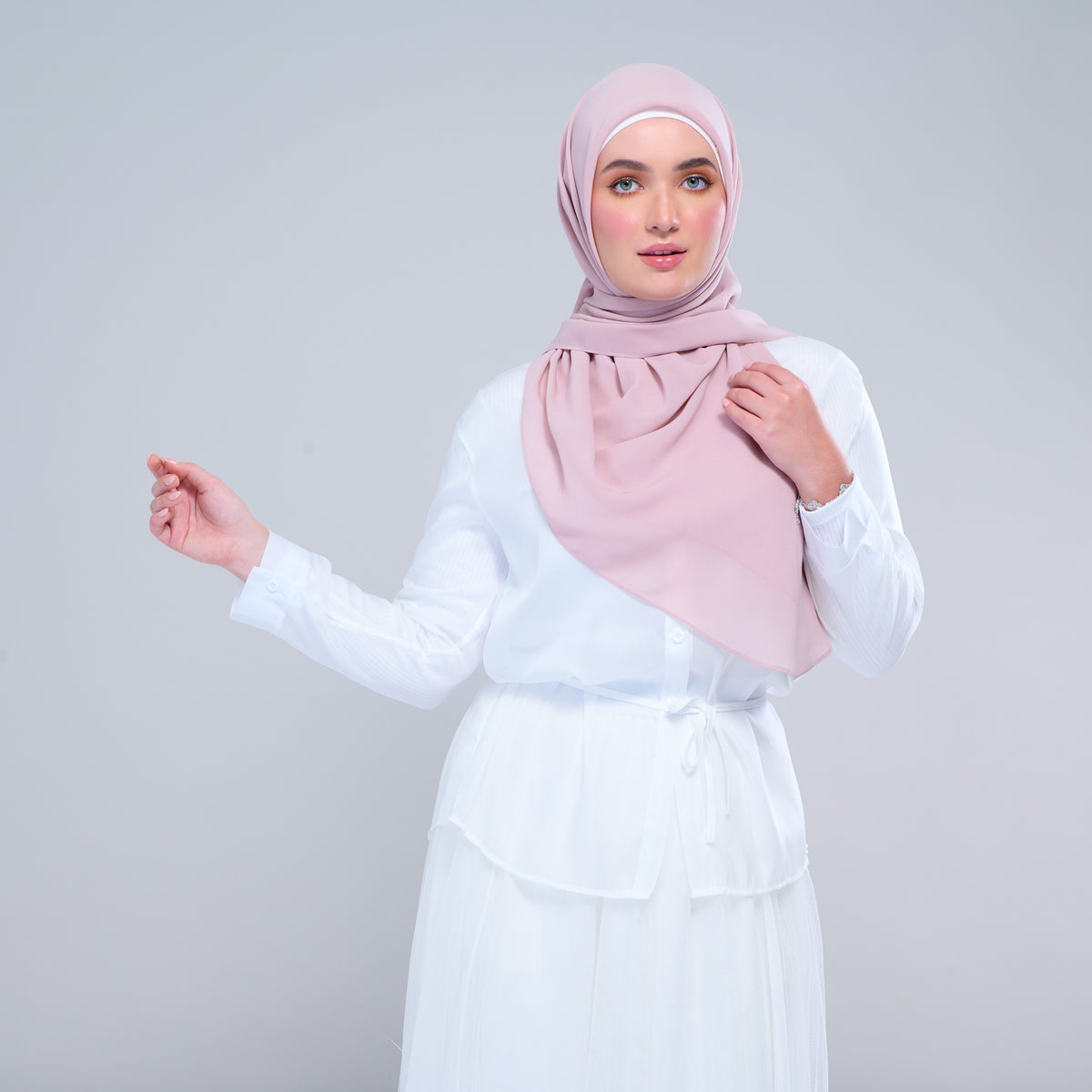 Instant Square Tag & Go l Cotton Voile in Nude Pink