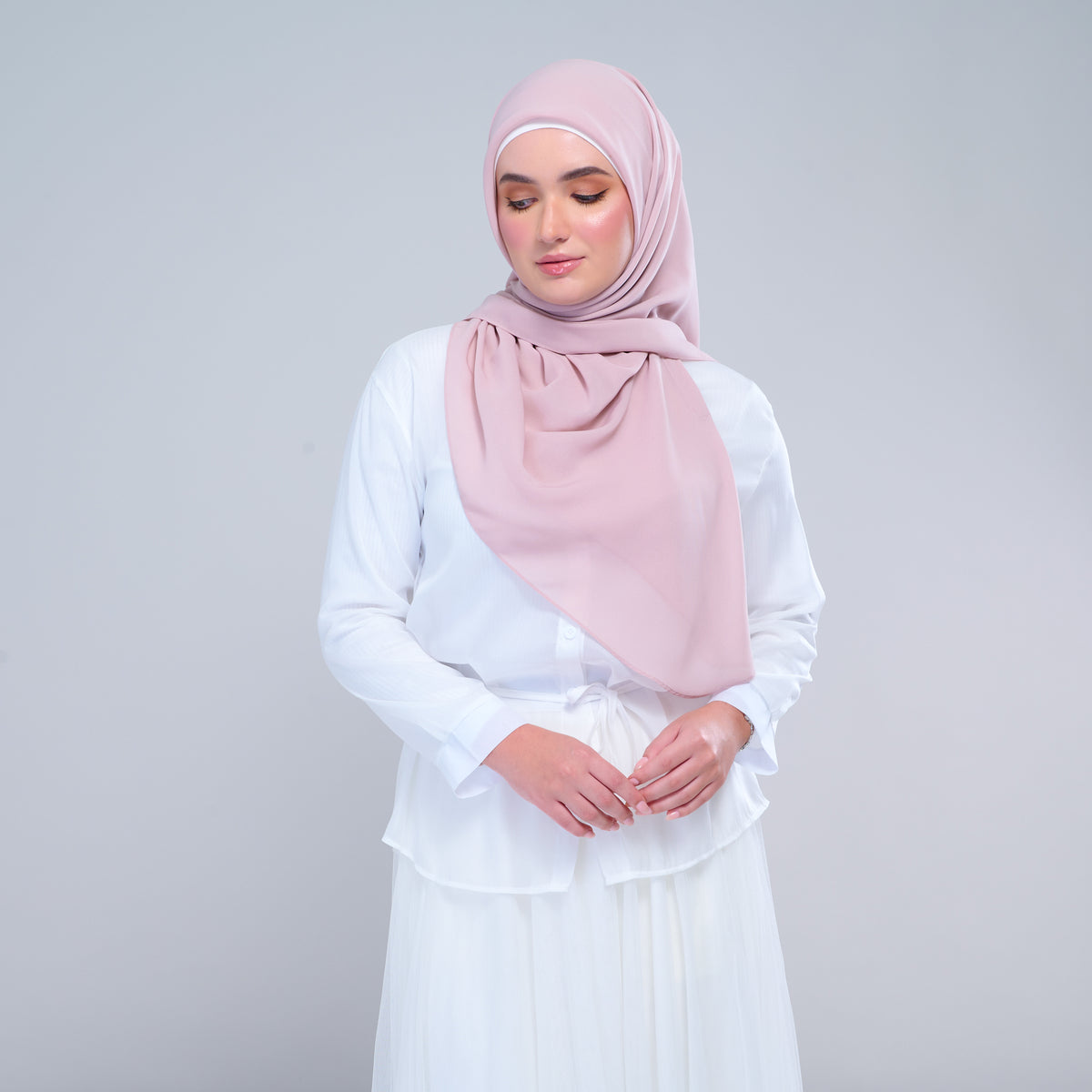 Instant Square Tag & Go l Cotton Voile in Nude Pink