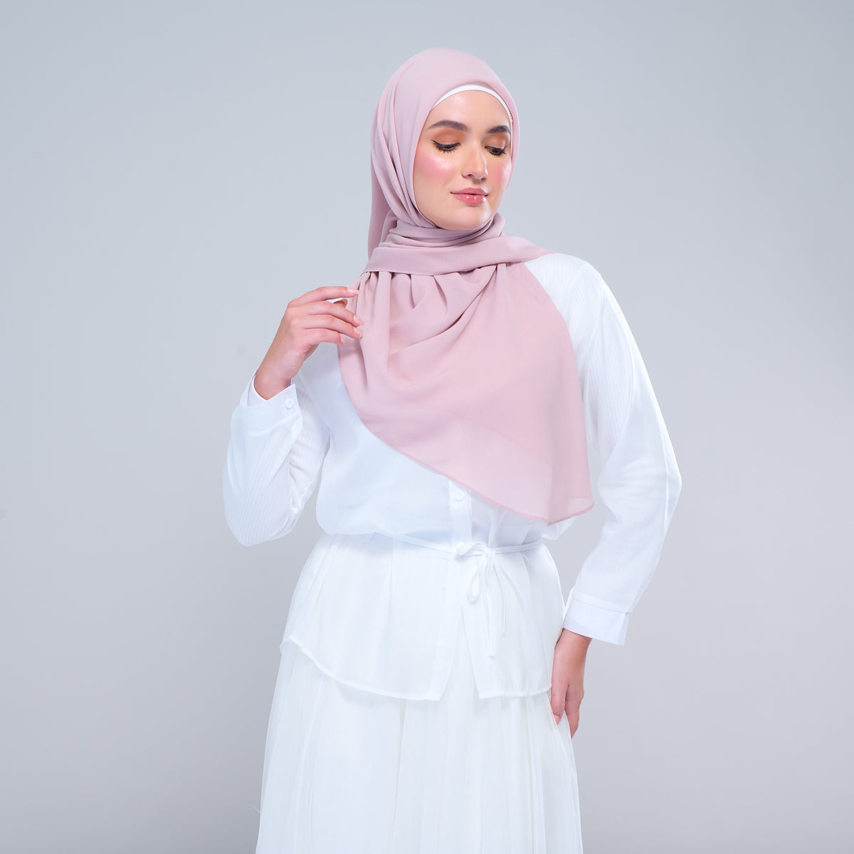 Instant Square Tag & Go l Cotton Voile in Nude Pink