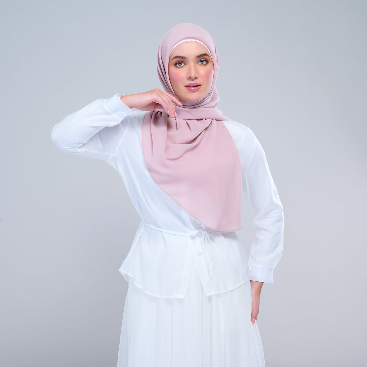 Instant Square Tag & Go l Cotton Voile in Nude Pink