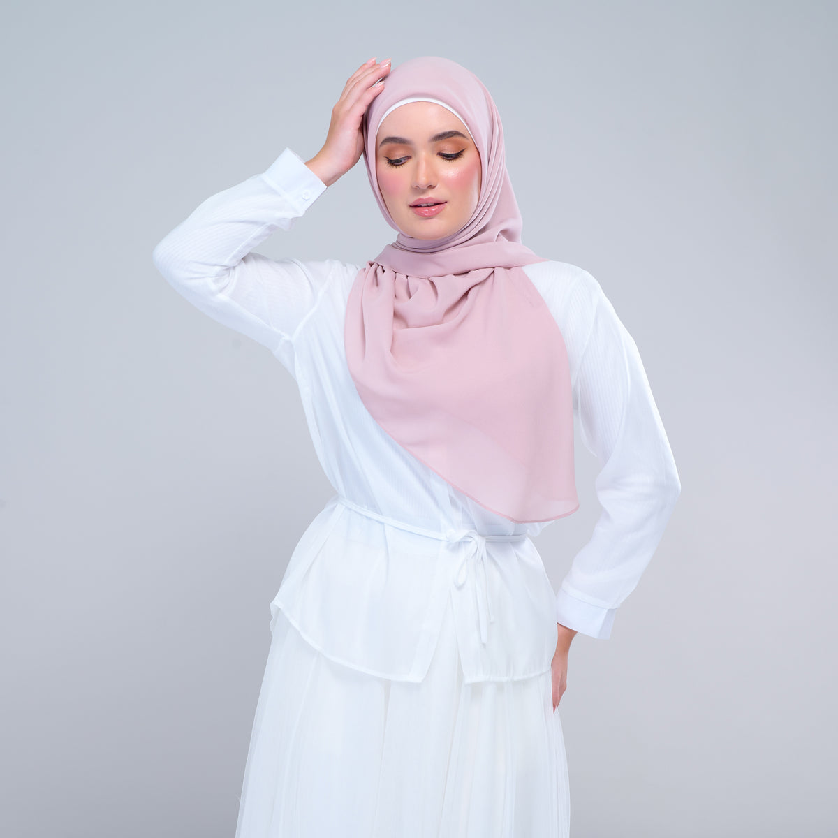 Instant Square Tag & Go l Cotton Voile in Nude Pink