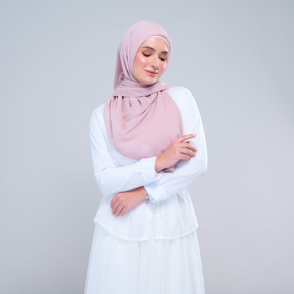 Instant Square Tag & Go l Cotton Voile in Nude Pink