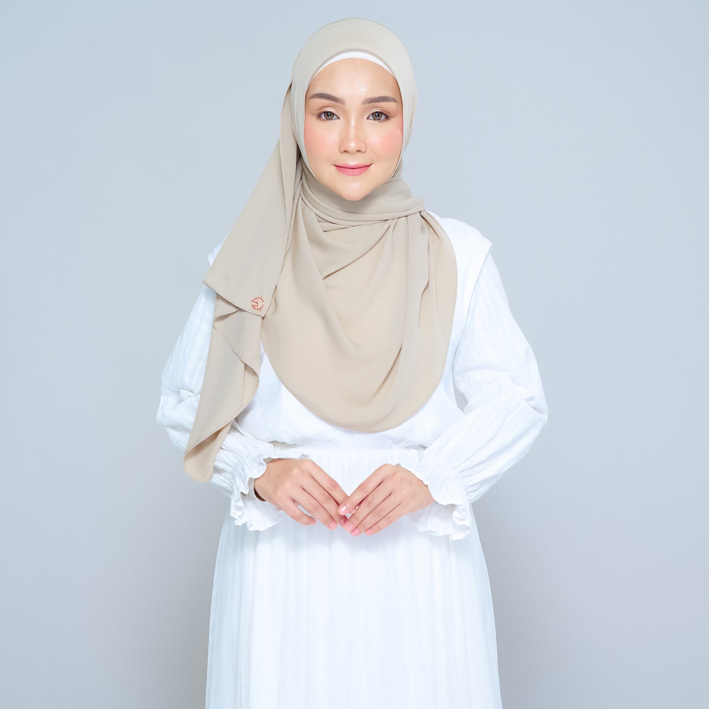 Semi-Instant Sarongje | Chiffon Silk in Taupe
