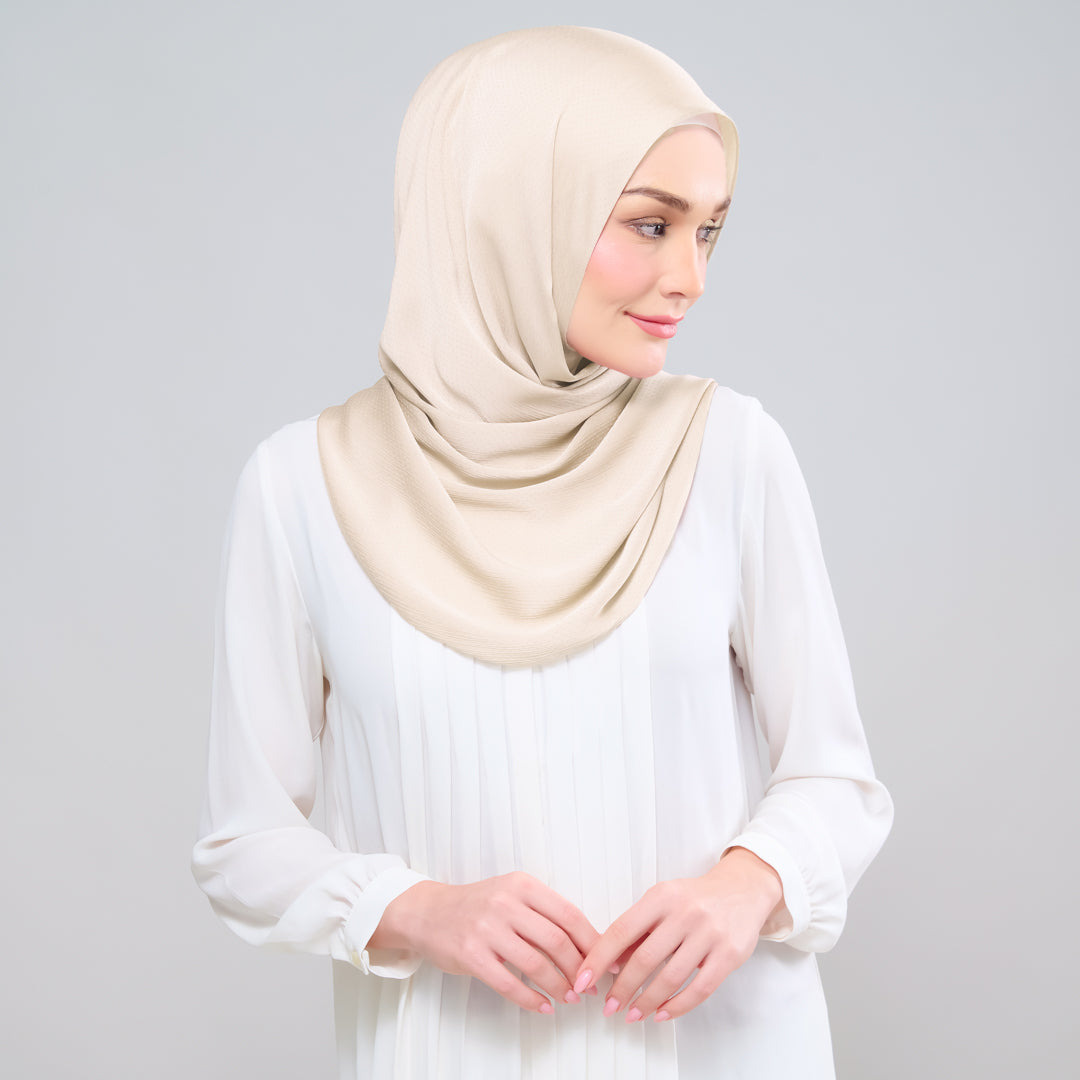Scarlet Silk Shawl in Nude
