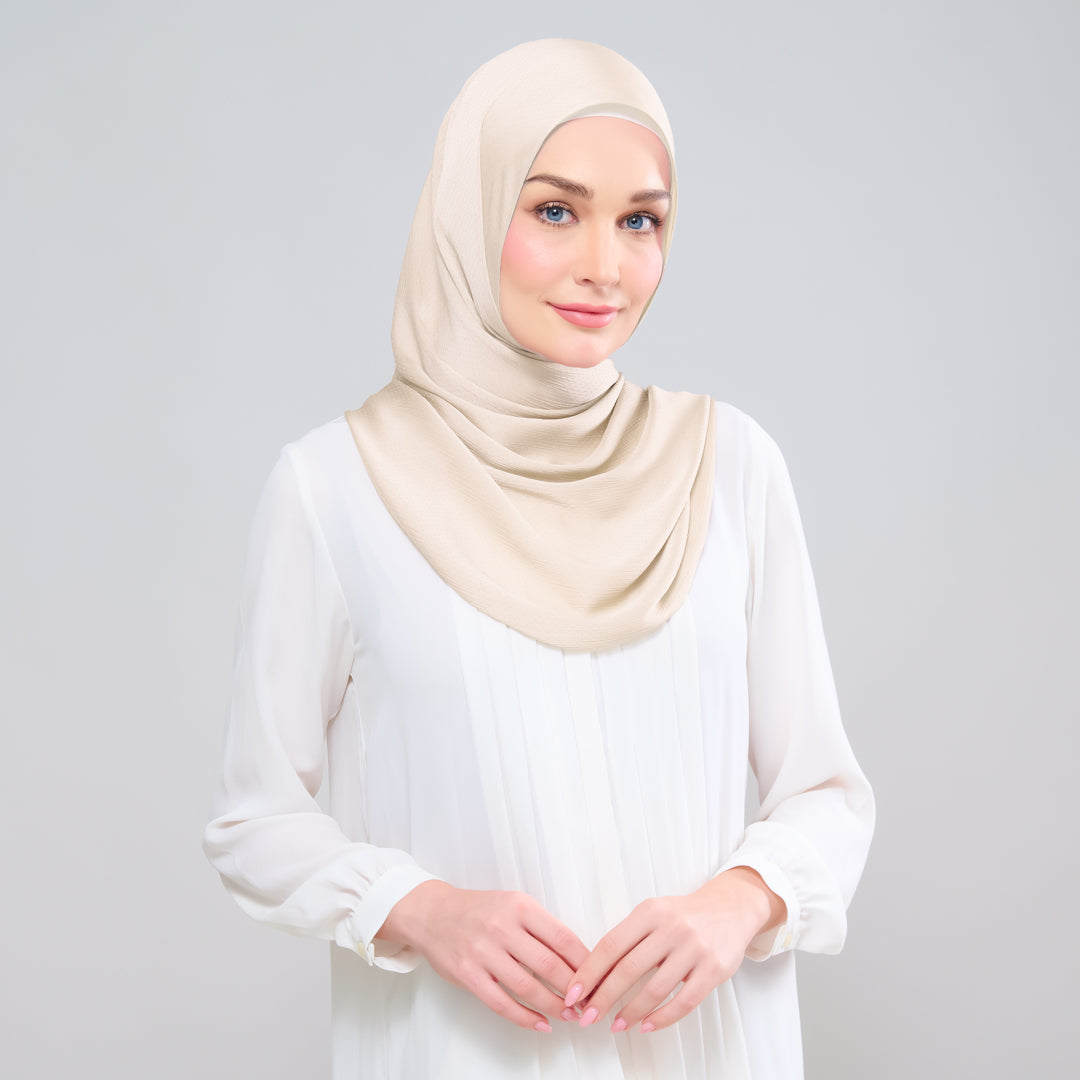 Scarlet Silk Shawl in Nude