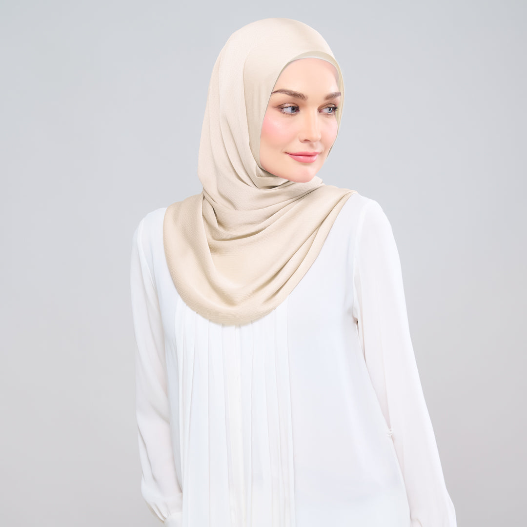 Scarlet Silk Shawl in Nude