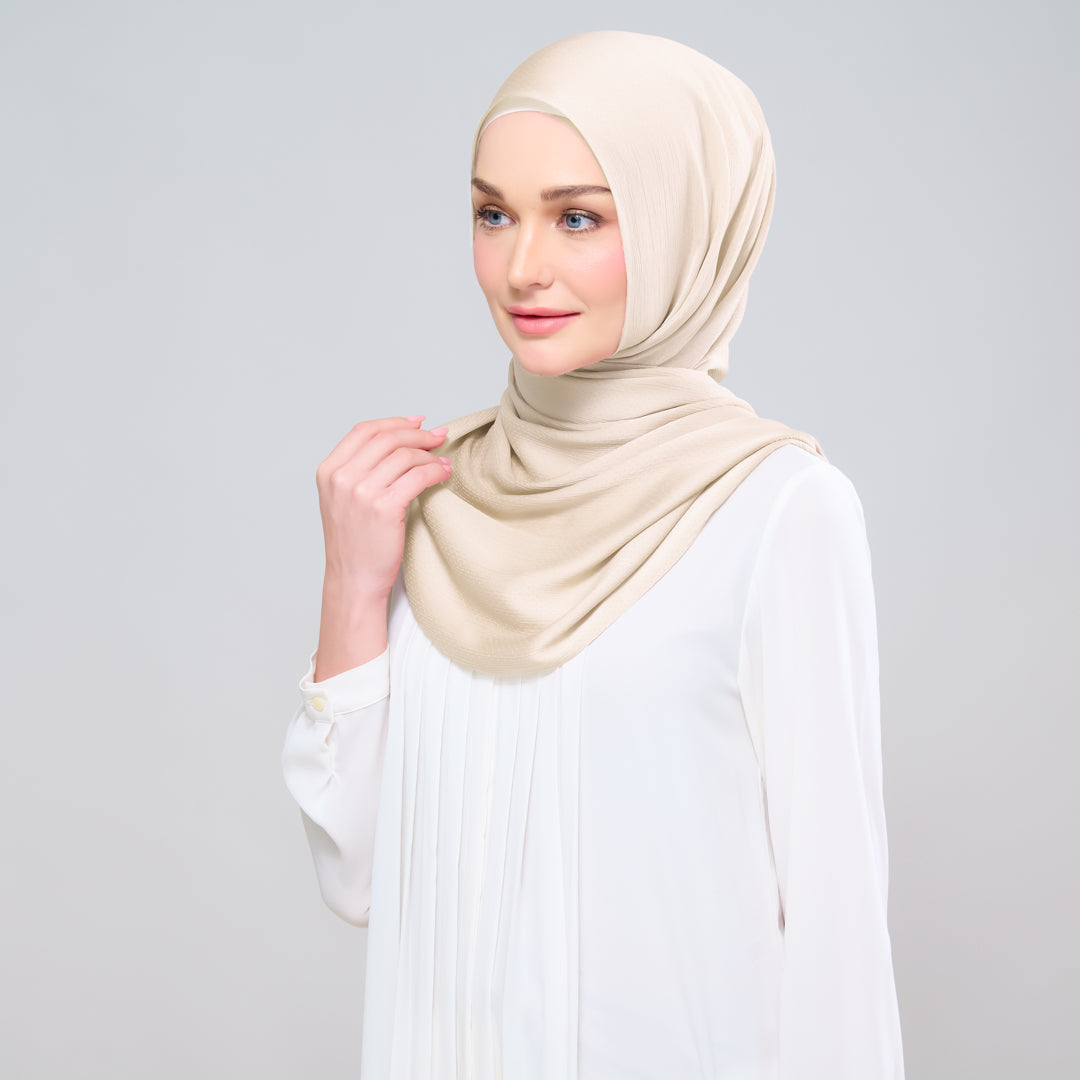 Scarlet Silk Shawl in Nude