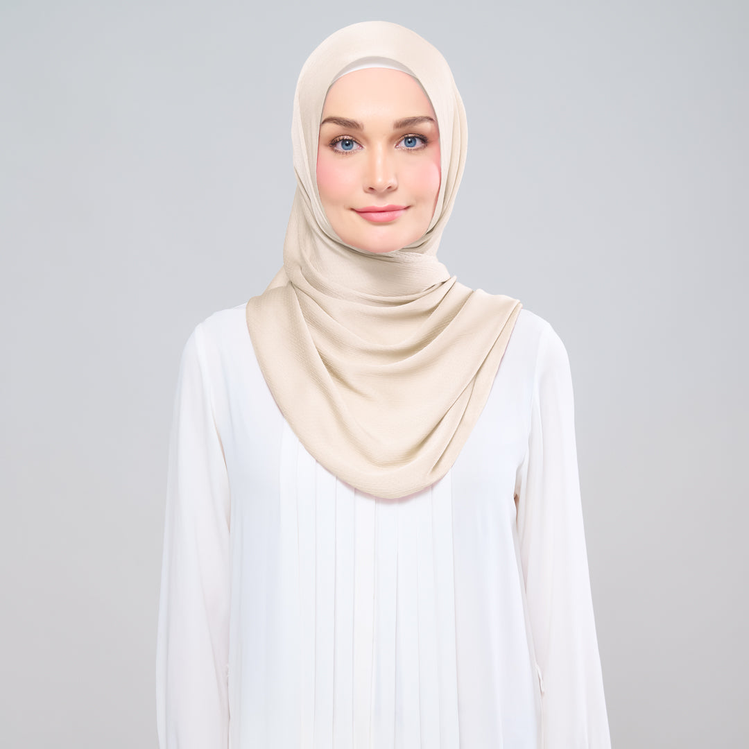 Scarlet Silk Shawl in Nude