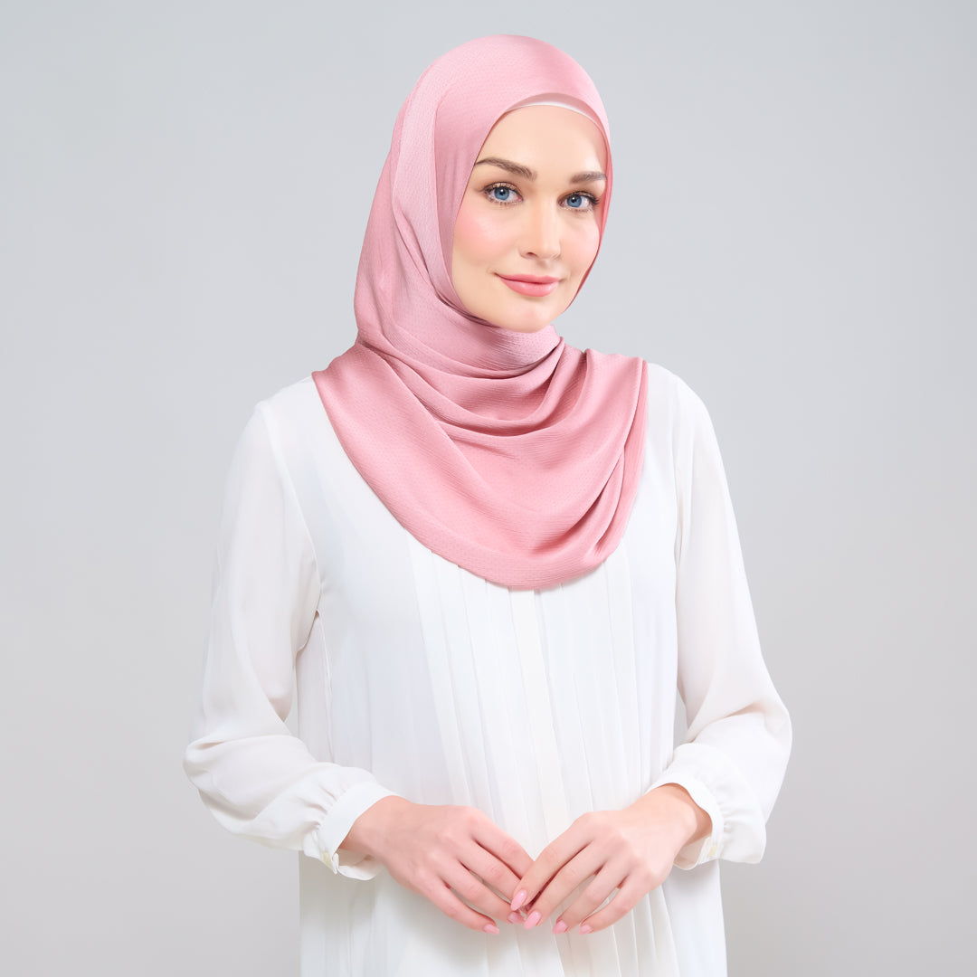 Scarlet Silk Shawl in Strawberry Pink