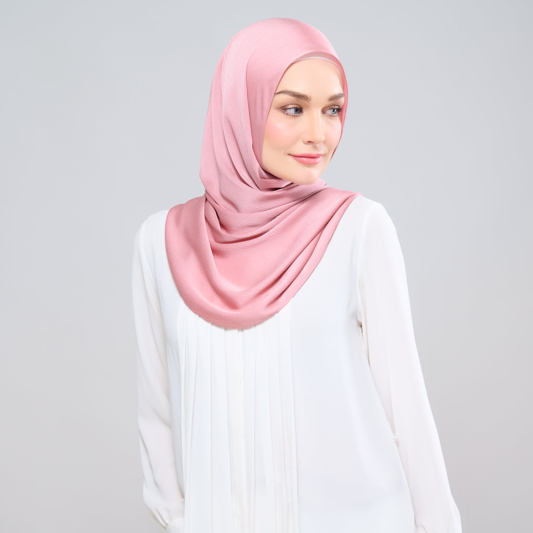 Scarlet Silk Shawl in Strawberry Pink