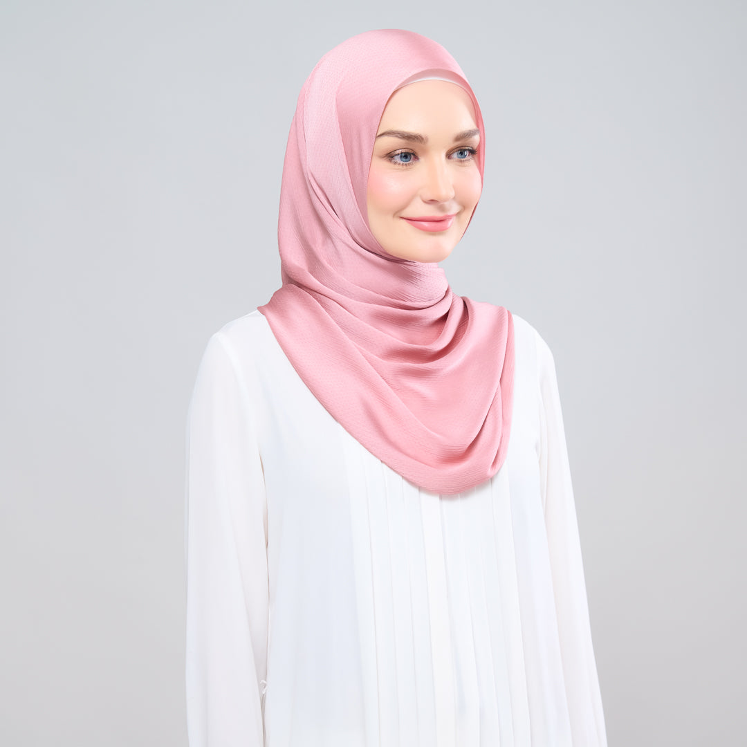 Scarlet Silk Shawl in Strawberry Pink
