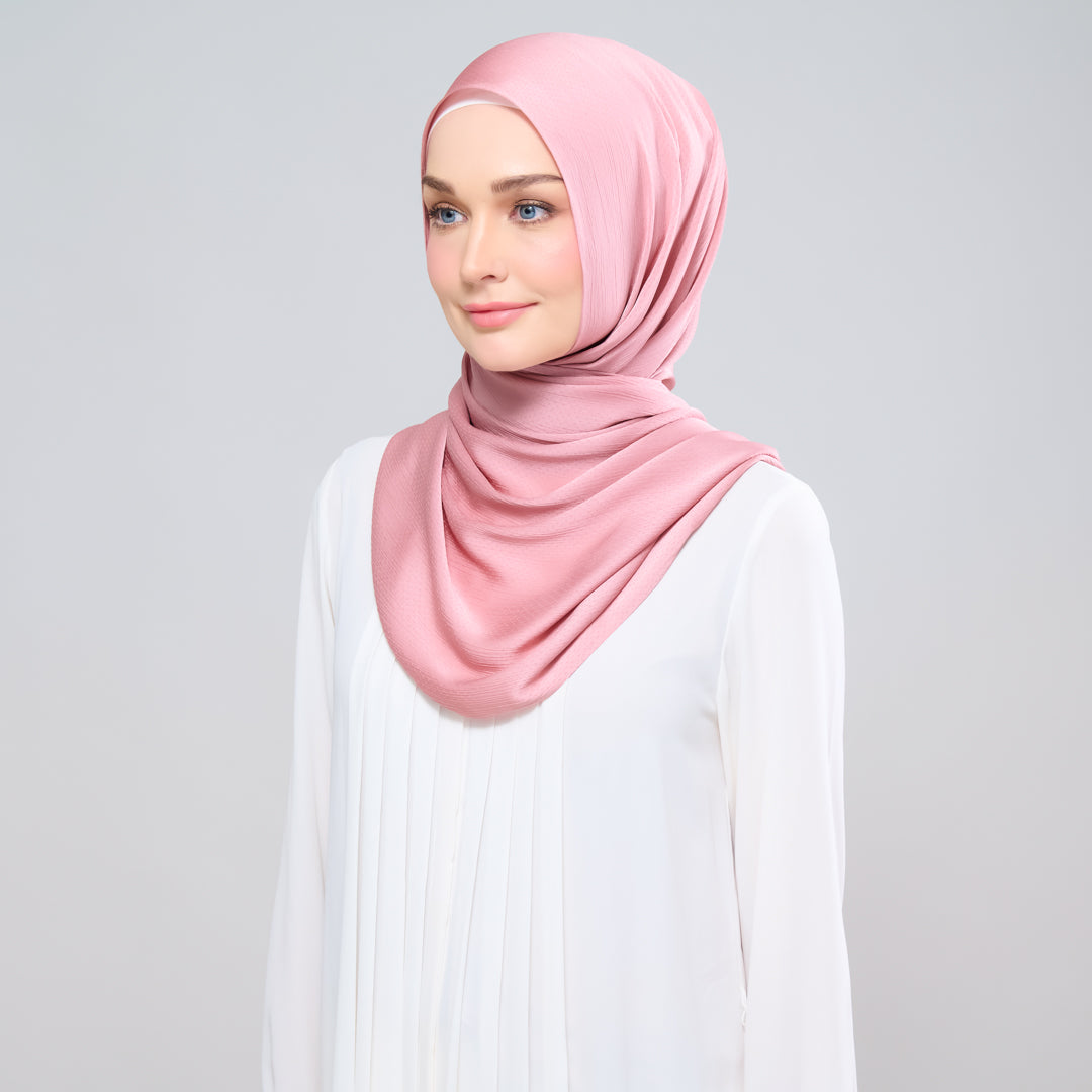 Scarlet Silk Shawl in Strawberry Pink