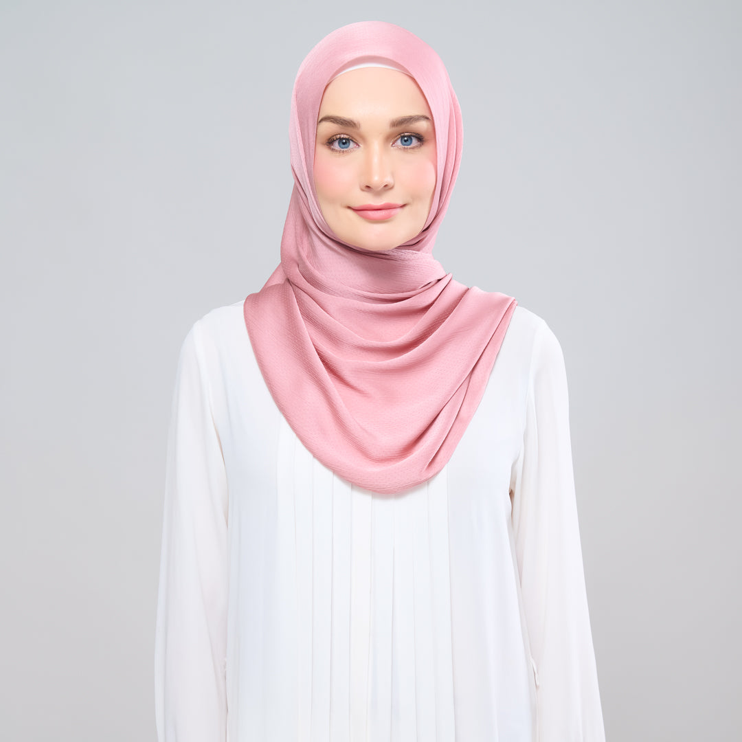 Scarlet Silk Shawl in Strawberry Pink