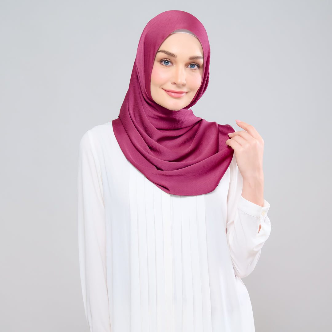 Scarlet Silk Shawl in Rosewood