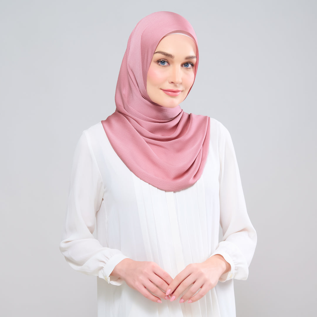 Scarlet Silk Shawl in Deep Pink