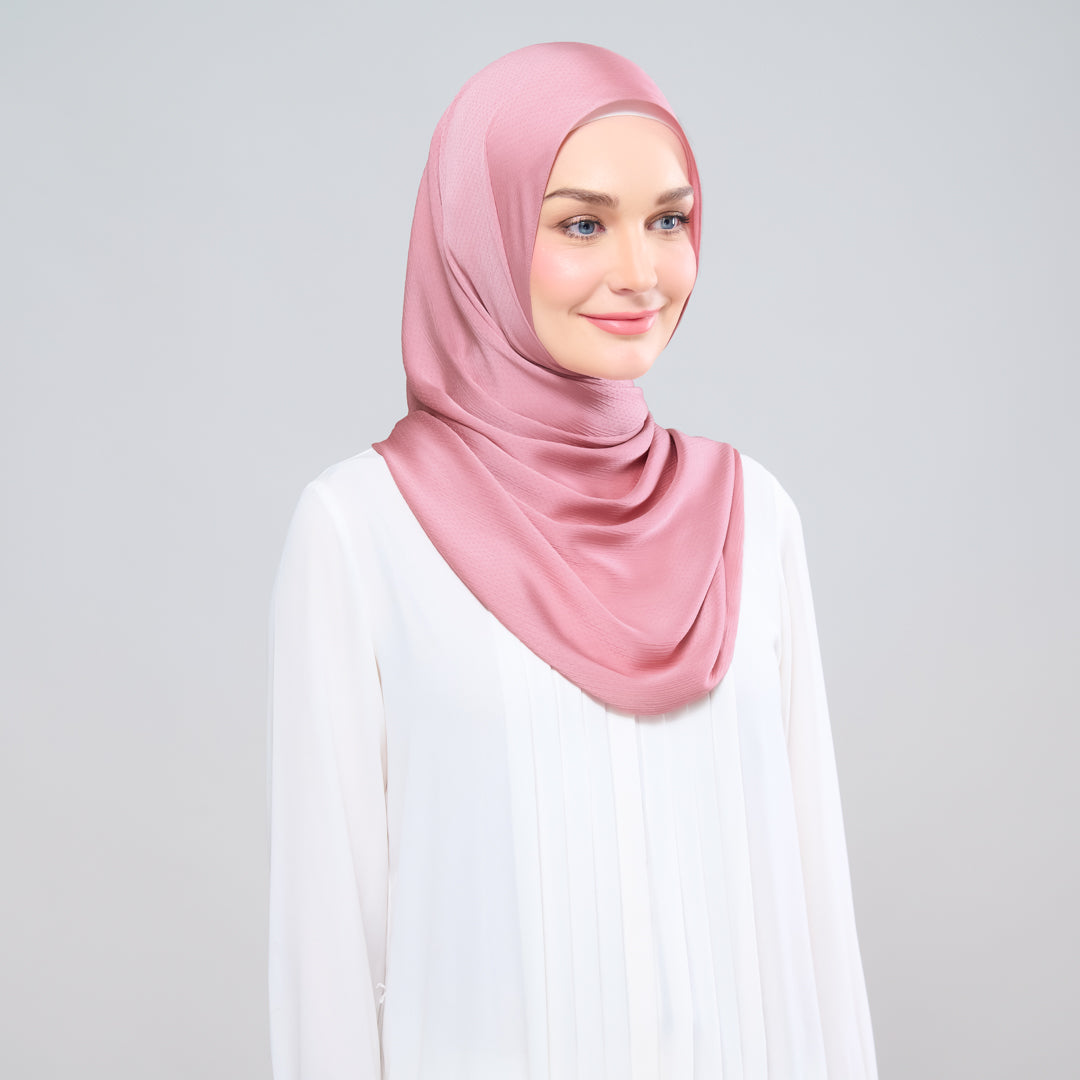 Scarlet Silk Shawl in Deep Pink