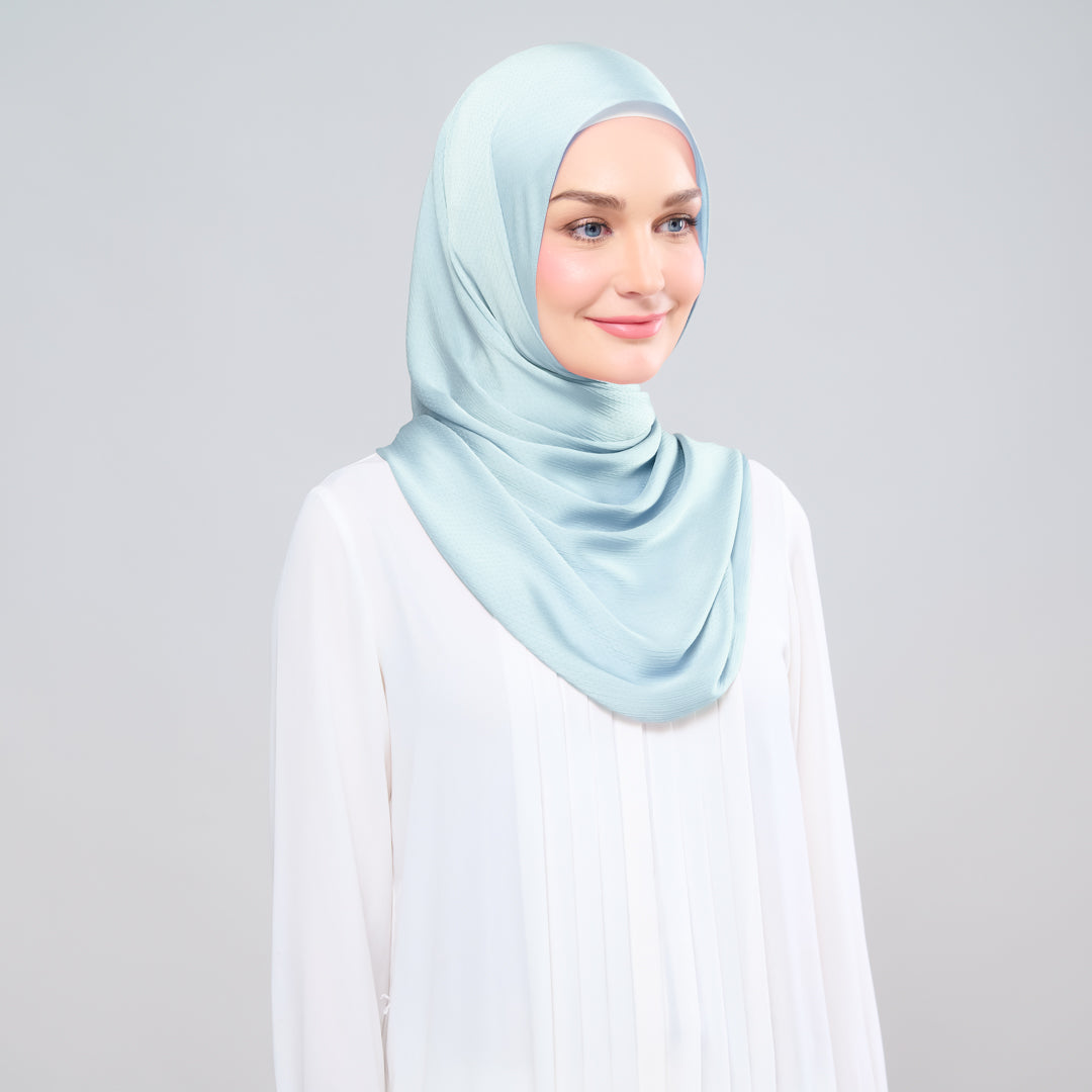 Scarlet Silk Shawl in Baby Blue