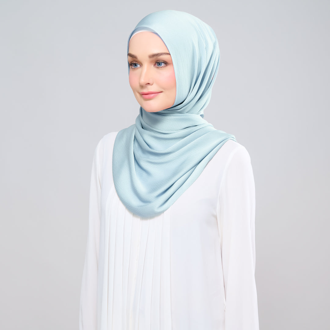 Scarlet Silk Shawl in Baby Blue
