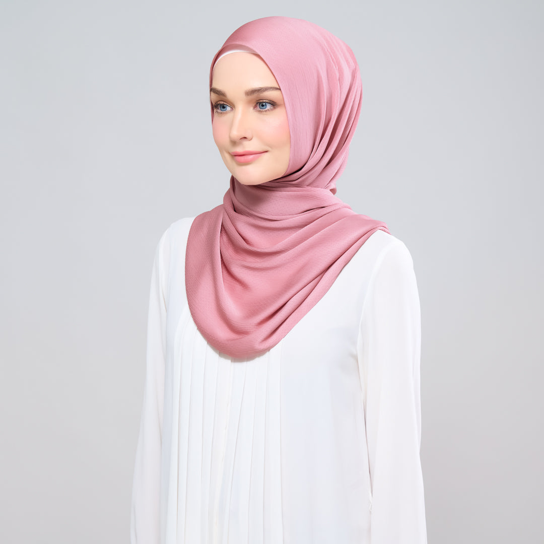 Scarlet Silk Shawl in Deep Pink