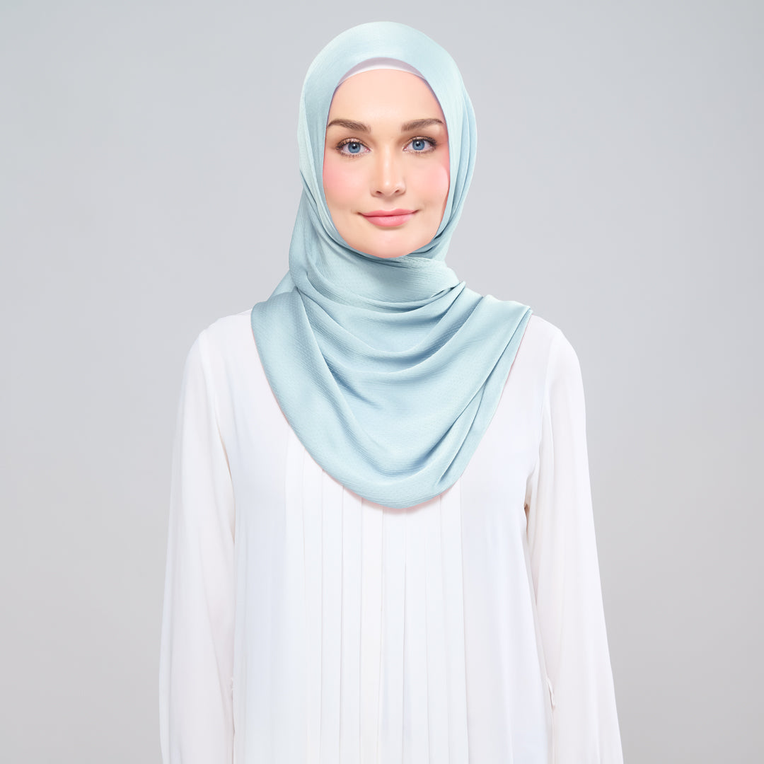 Scarlet Silk Shawl in Baby Blue