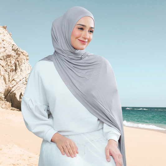 Lazy Shawl in Smokey Grey