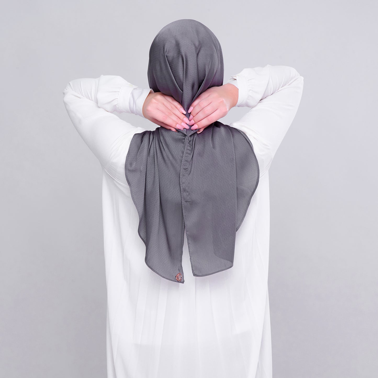 Instant Tag n' Go Butterfly | Textured Satin in Metro Grey