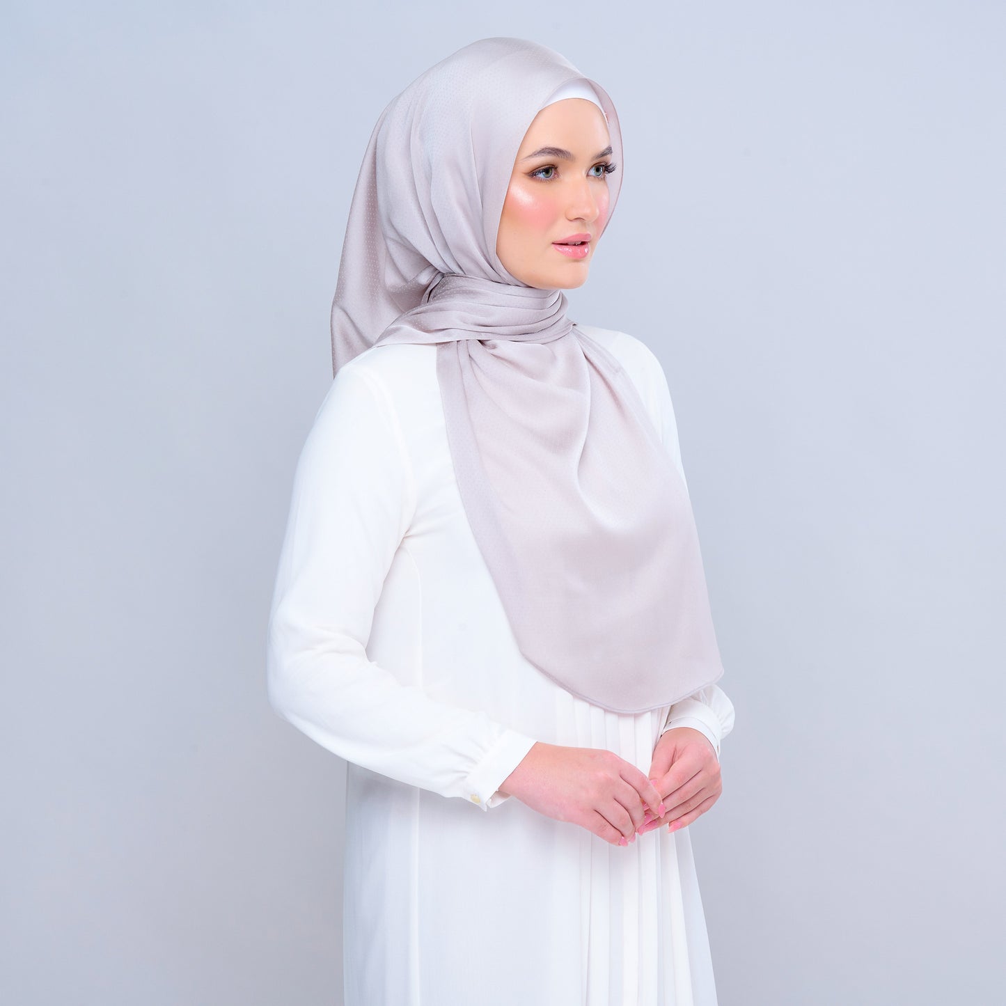 'New' Instant Tag & Go | Textured Satin in Silver Taupe