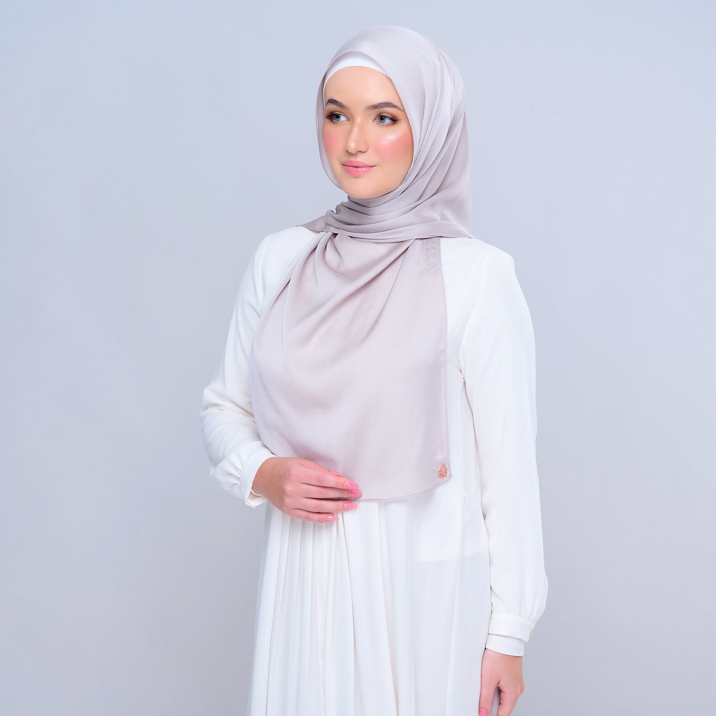 'New' Instant Tag & Go | Textured Satin in Silver Taupe