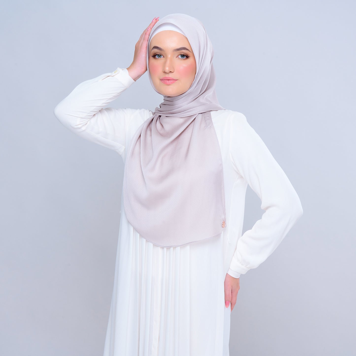 'New' Instant Tag & Go | Textured Satin in Silver Taupe