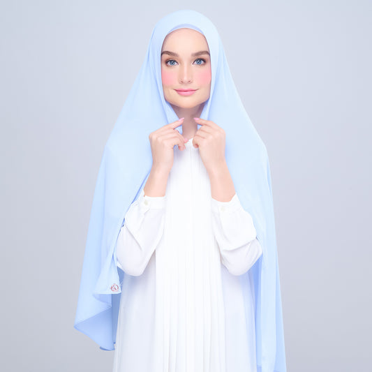 Instant Tag n' Go Shawl l Chiffon Silk 2.0 in Maya Blue