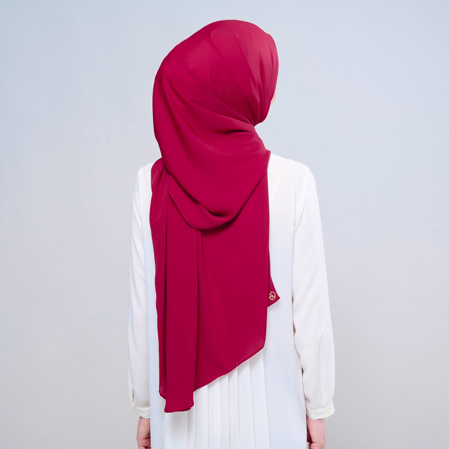 Instant Tag n' Go Shawl l Chiffon Silk 1.0 in Cherry
