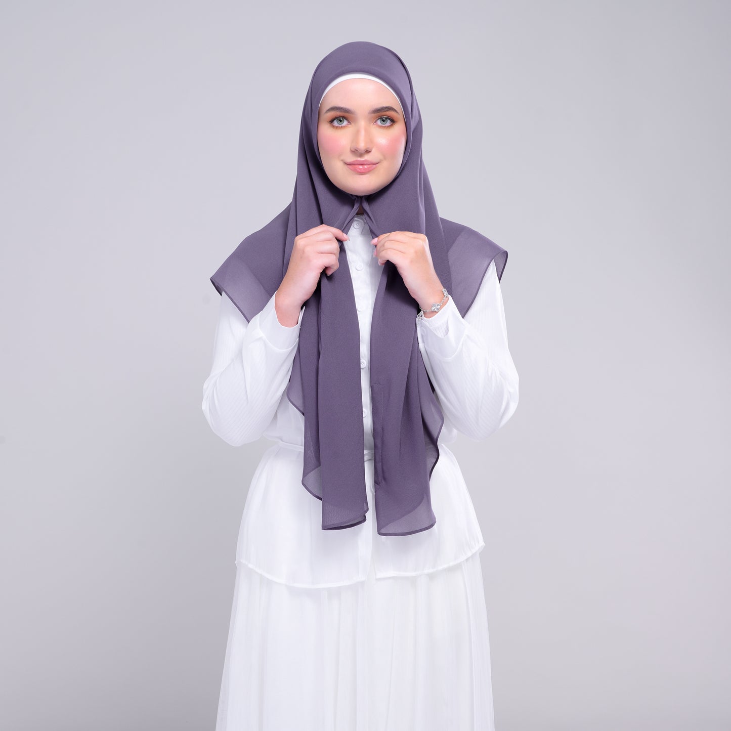 Instant Square Tag & Go l Cotton Voile in Deep Heather