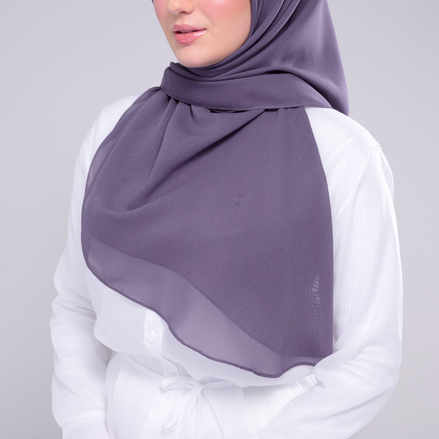 Instant Square Tag & Go l Cotton Voile in Deep Heather