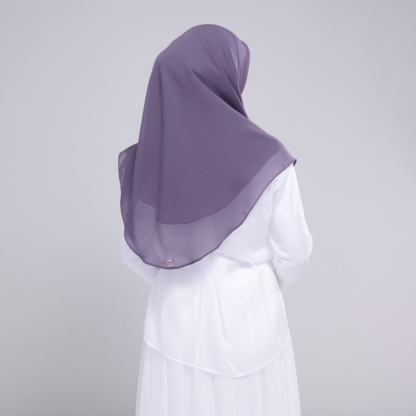 Instant Square Tag & Go l Cotton Voile in Deep Heather