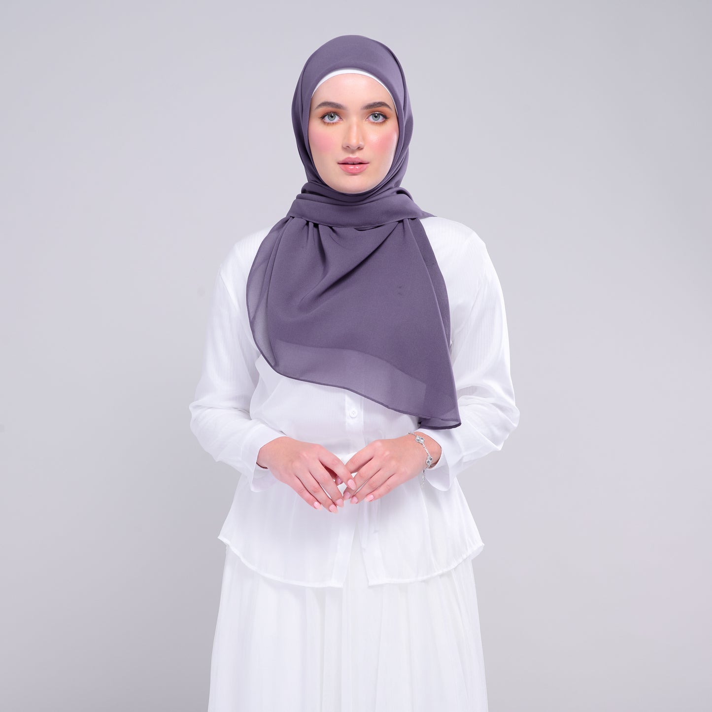 Instant Square Tag & Go l Cotton Voile in Deep Heather