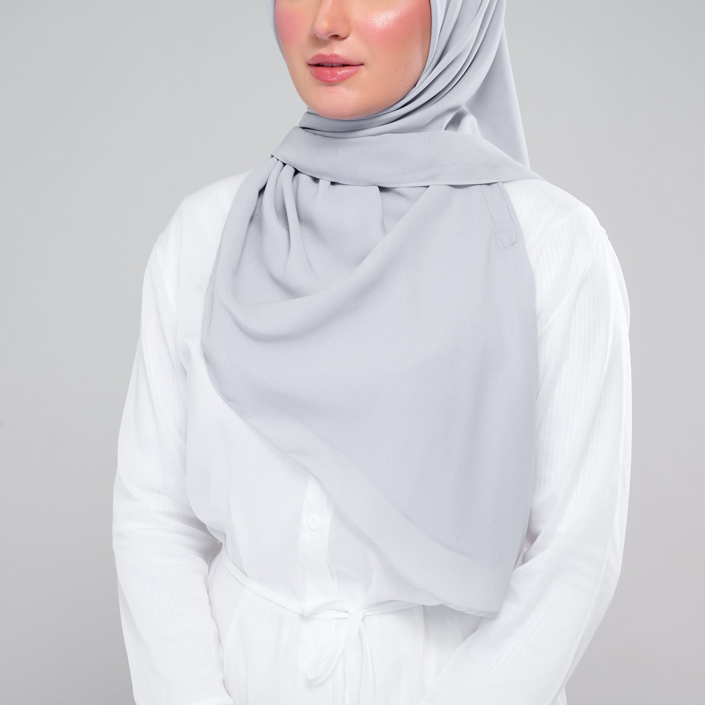 Instant Square Tag & Go l Cotton Voile in Light Grey