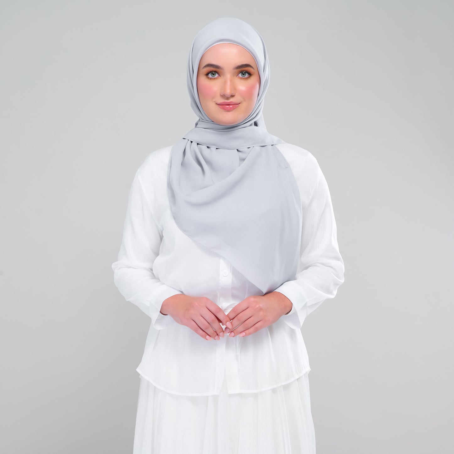 Instant Square Tag & Go l Cotton Voile in Light Grey