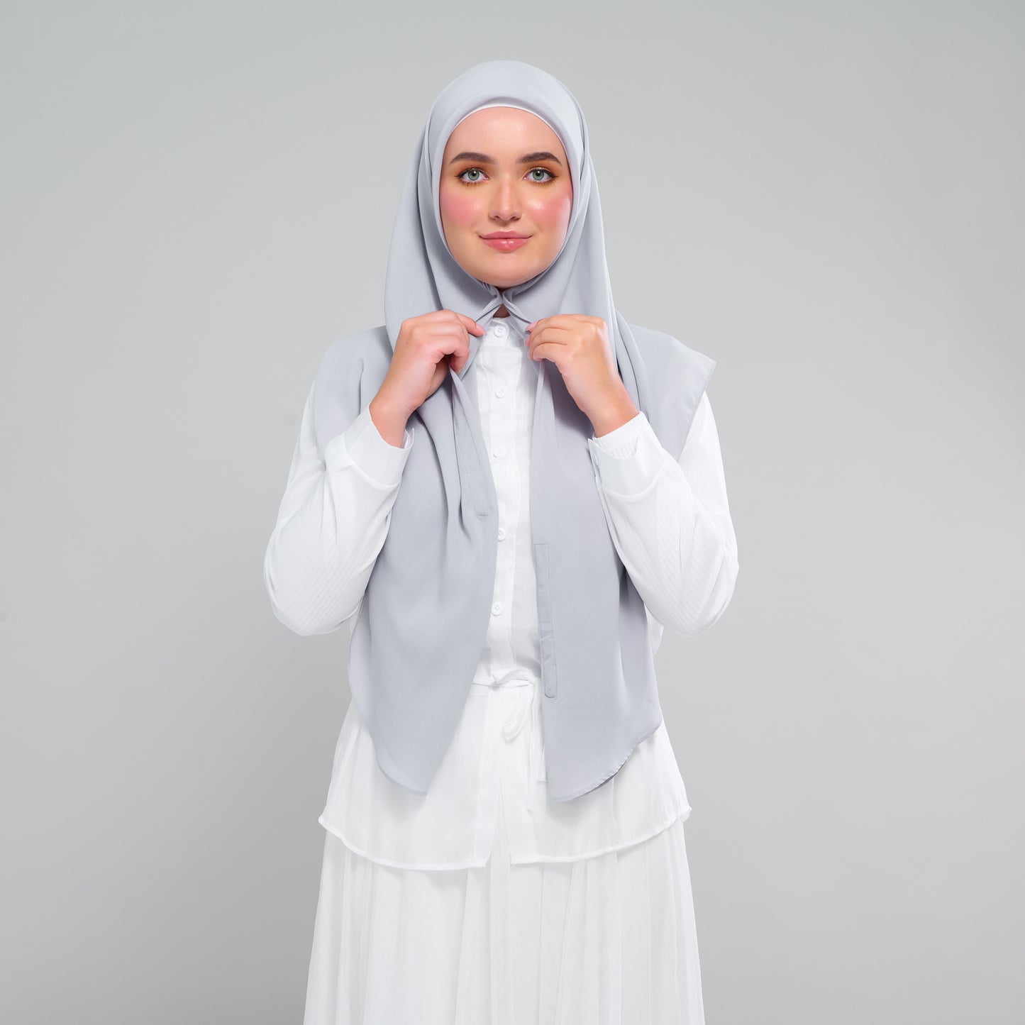 Instant Square Tag & Go l Cotton Voile in Light Grey