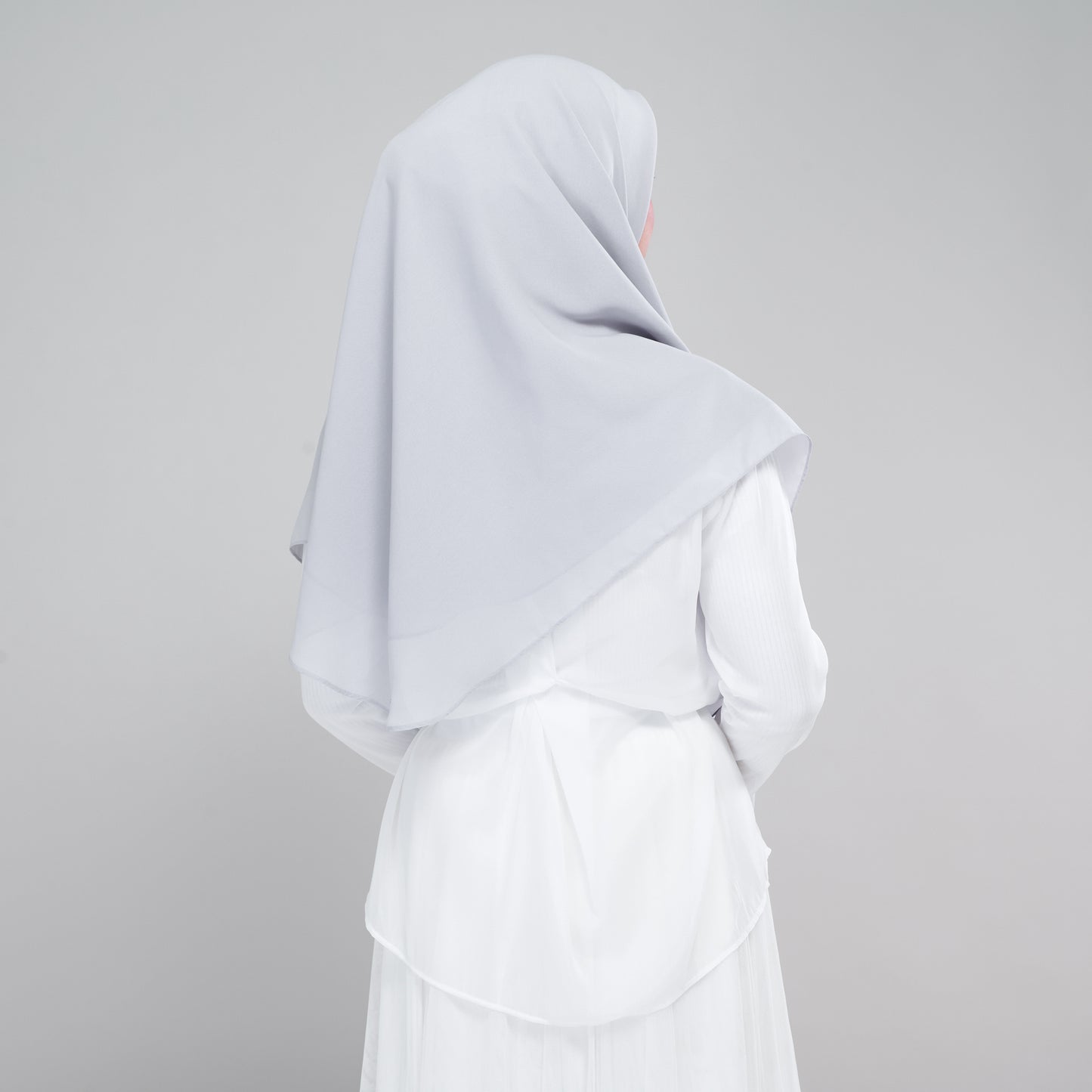 Instant Square Tag & Go l Cotton Voile in Light Grey