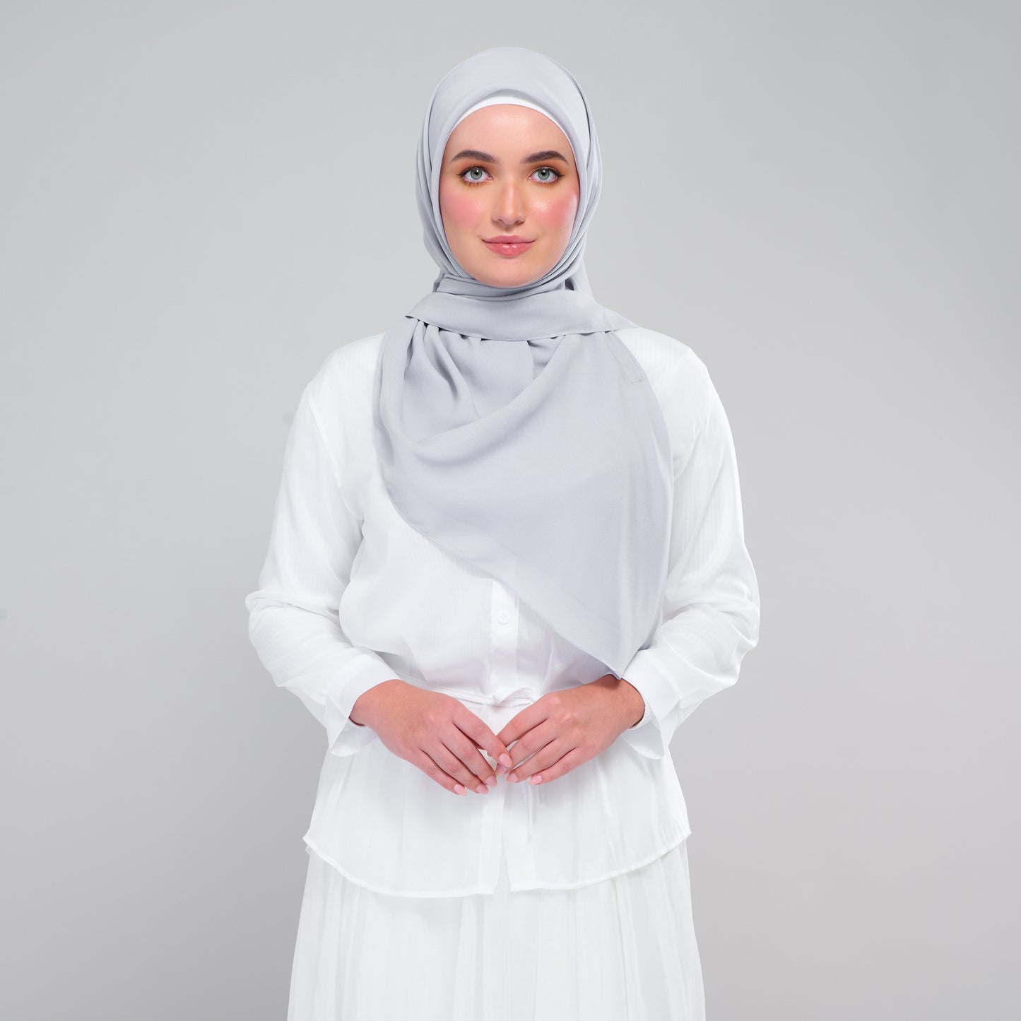 Instant Square Tag & Go l Cotton Voile in Light Grey