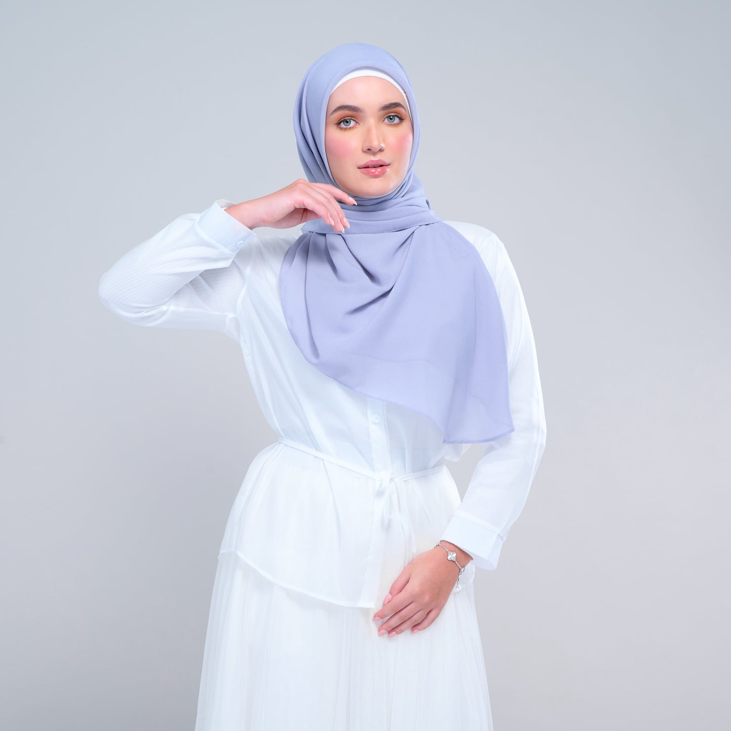 Instant Square Tag & Go l Cotton Voile in Periwinkle