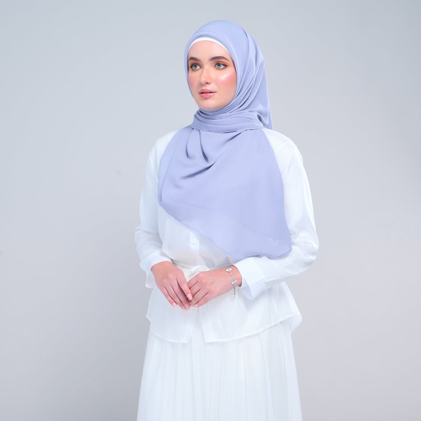 Instant Square Tag & Go l Cotton Voile in Periwinkle