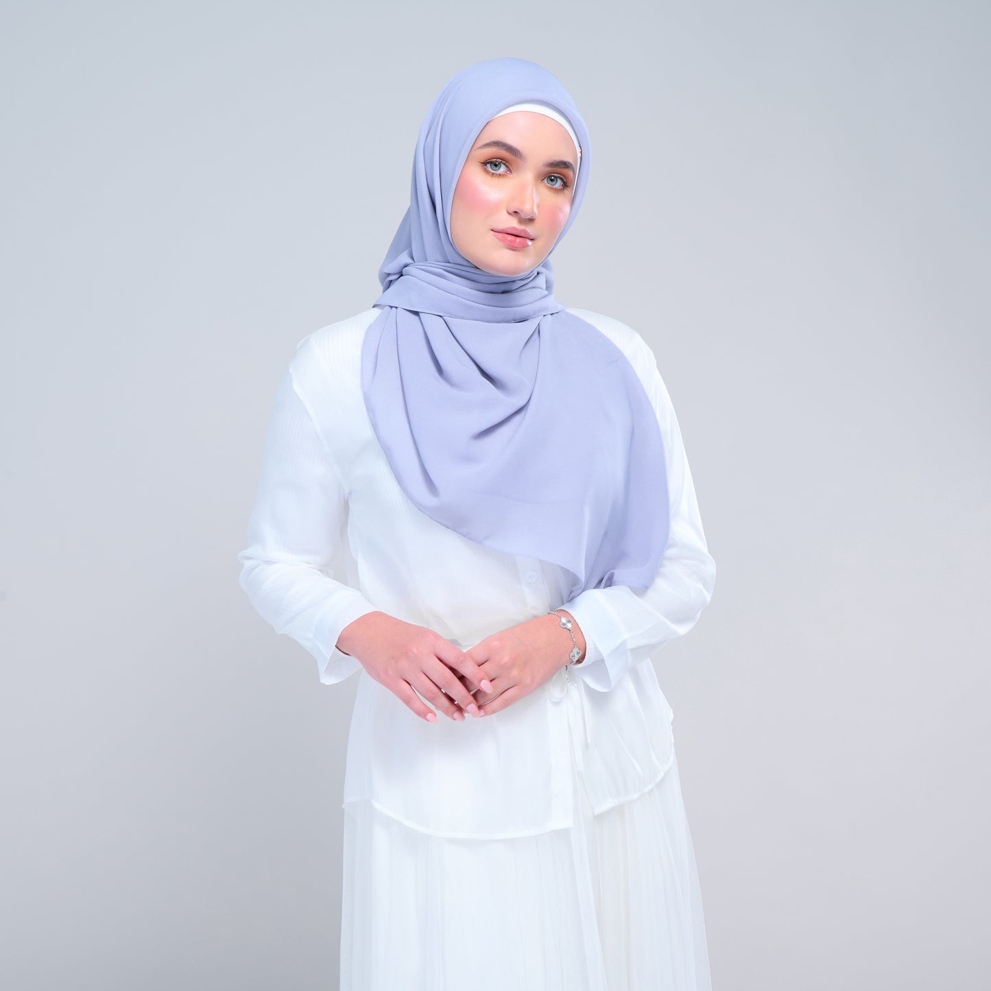 Instant Square Tag & Go l Cotton Voile in Periwinkle