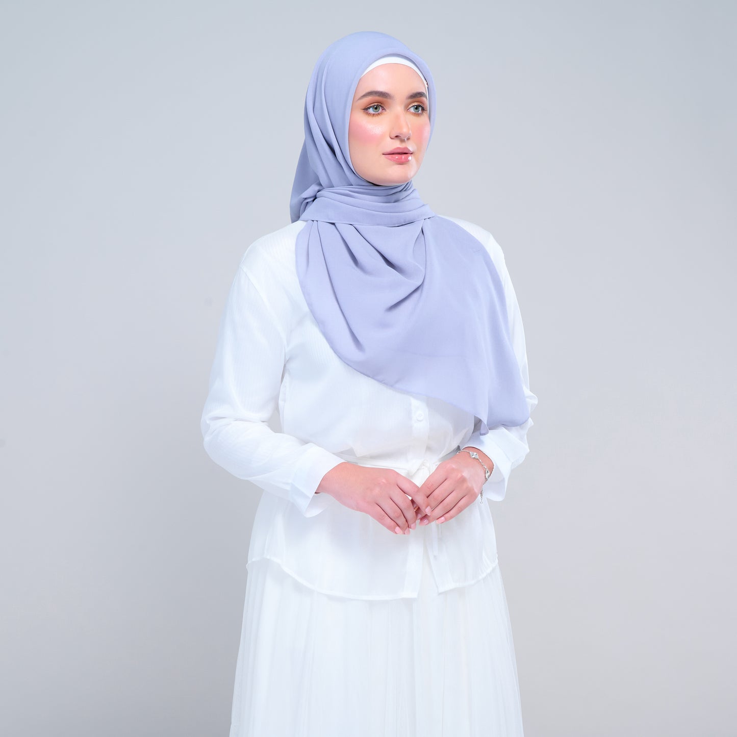 Instant Square Tag & Go l Cotton Voile in Periwinkle