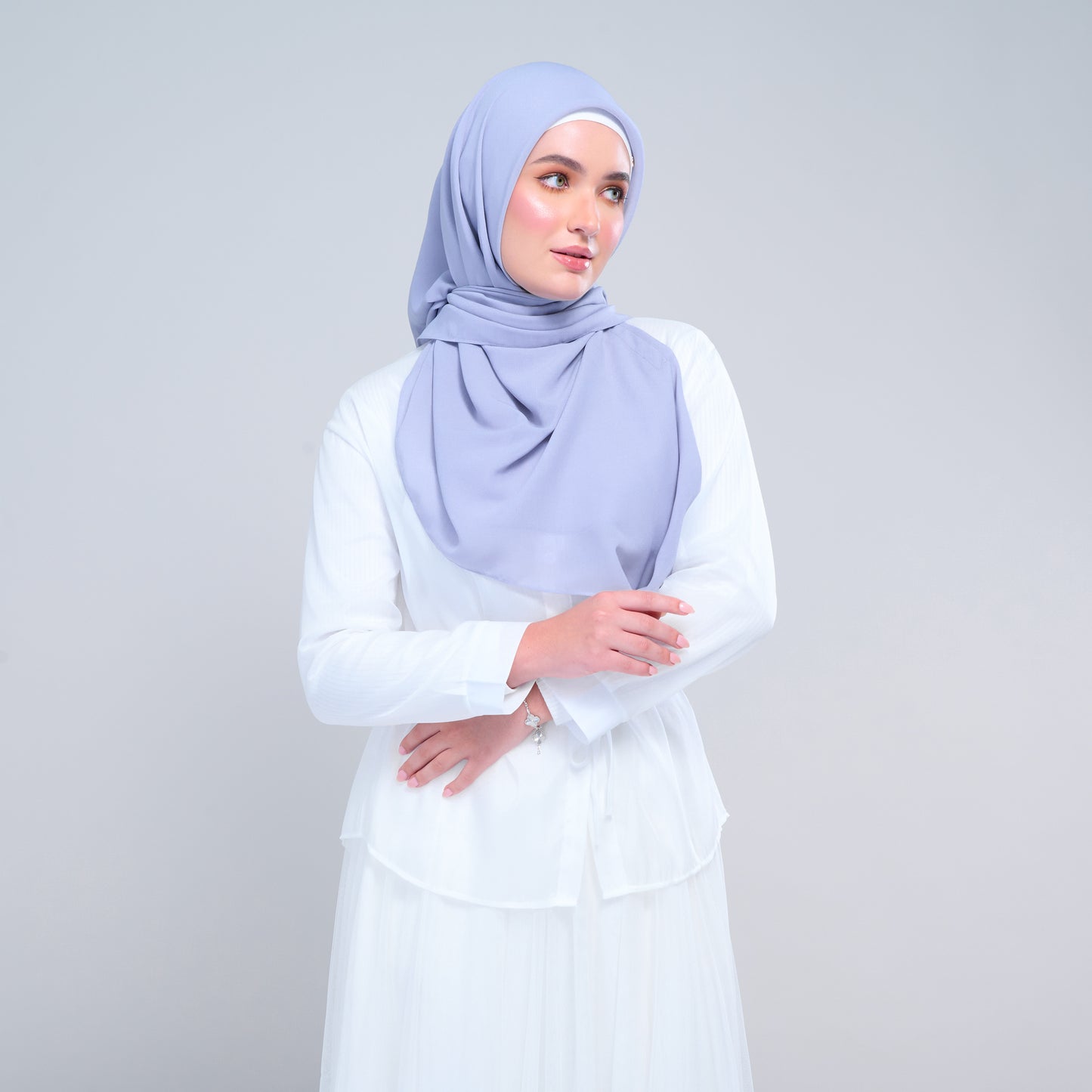 Instant Square Tag & Go l Cotton Voile in Periwinkle